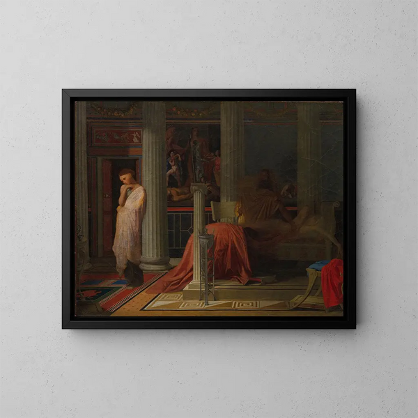 Antiochus och Stratonice - Jean-Auguste-Dominique Ingres — inramlat konstverk på väggen