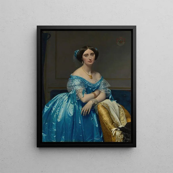 Joséphine-Éléonore-Marie-Pauline de Galard de Brassac de Béarn Prinsessa av Broglie - Jean-Auguste-Dominique Ingres — inramlat konstverk på väggen