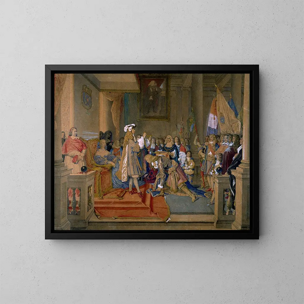 Le maréchal de Berwick recevant la Toison d'or - Jean-Auguste-Dominique Ingres — inramlat konstverk på väggen