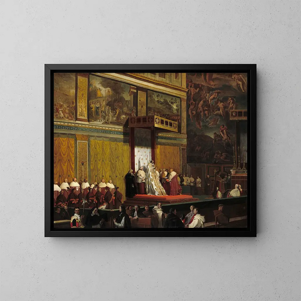 Le pape Pie VII dans la chapelle Sixtine - Jean-Auguste-Dominique Ingres — inramlat konstverk på väggen