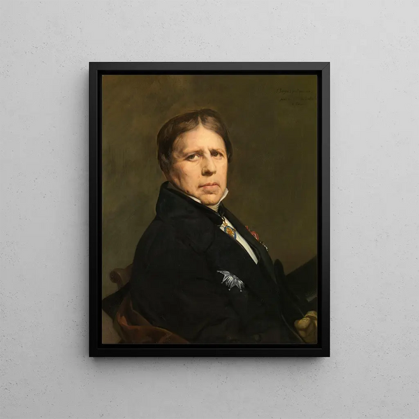 Självporträtt - Jean-Auguste-Dominique Ingres — inramlat konstverk på väggen