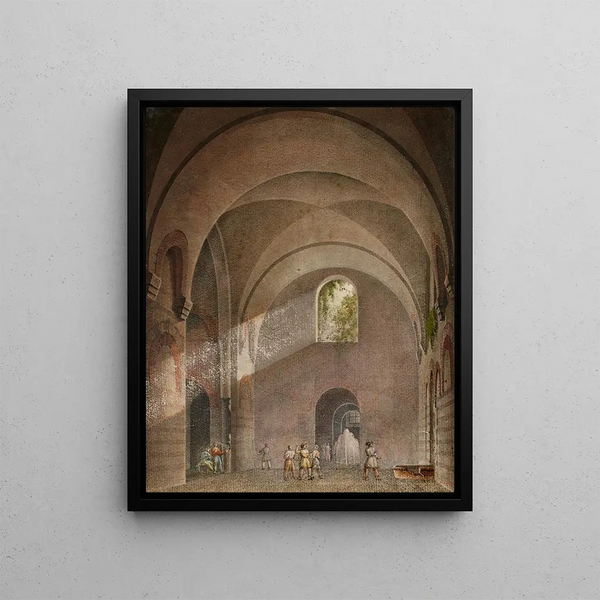 Vue intérieure des Thermes de Julien - Jean Baptiste Marchal — inramlat konstverk på väggen