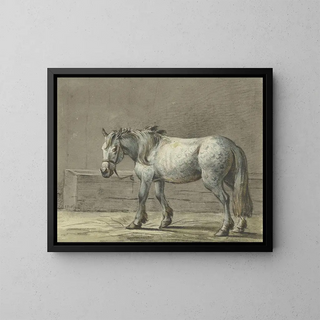 Jean Bernard - Staand paard in een stal naar links.webp