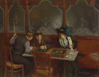 vid caféet - Jean Béraud — vy av konstverket