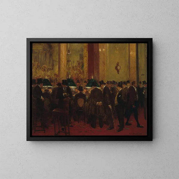 Au cercle - Jean Béraud — inramlat konstverk på väggen