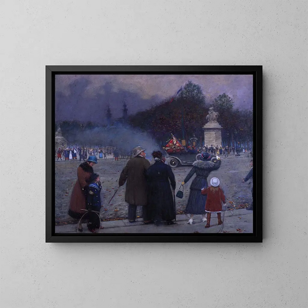 tysk flagga vid Invalides - Jean Béraud — inramlat konstverk på väggen