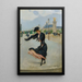 Elegant målning framför Grand Palais på Alexandre III-bron - Jean Béraud — inramlat konstverk på väggen