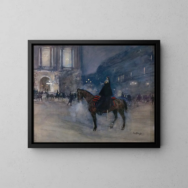Façade de l'Opéra un soir de gala - Jean Béraud — inramlat konstverk på väggen