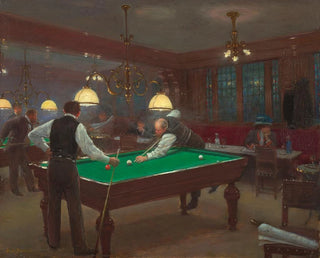 La Partie de billard - Jean Béraud — vy av konstverket