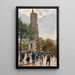 La Tour Saint-Jacques - Jean Béraud — inramlat konstverk på väggen
