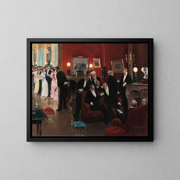 La réception - Jean Béraud — inramlat konstverk på väggen