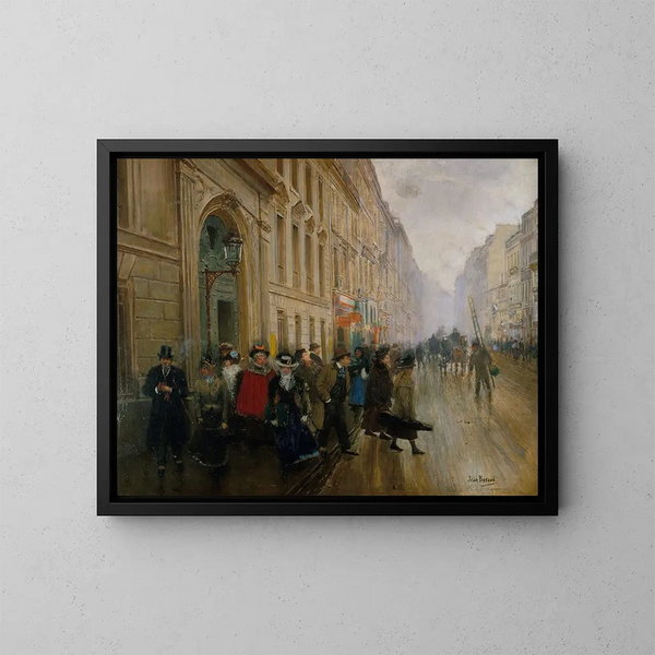 La sortie du conservatoire - Jean Béraud — inramlat konstverk på väggen