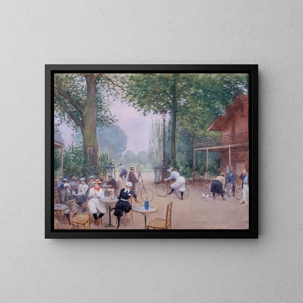 Le Chalet du Cycle au bois de Boulogne - Jean Béraud — inramlat konstverk på väggen