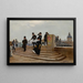 Le Pont des Arts par grand vent - Jean Béraud — inramlat konstverk på väggen