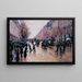 Le boulevard Poissonnière sous la pluie - Jean Béraud — inramlat konstverk på väggen