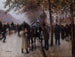 Le boulevard des Capucines le soir devant le Café Napolitain - Jean Béraud — vy av konstverket