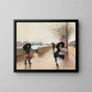 Le Vent - Jean Béraud — inramlat konstverk på väggen