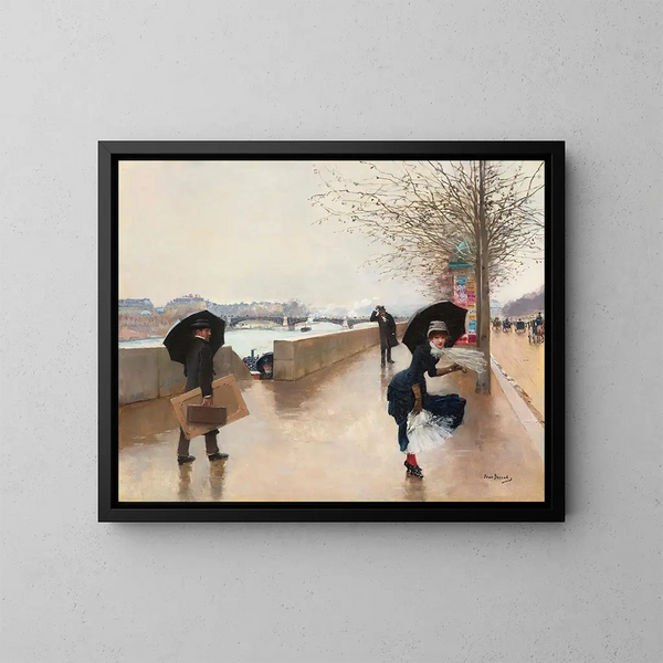 Le Vent - Jean Béraud — inramlat konstverk på väggen