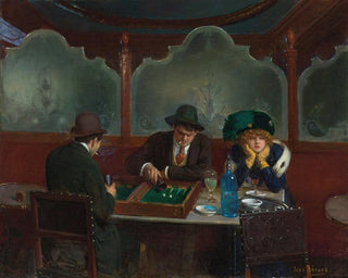 Les joueurs de jacquet - Jean Béraud — vy av konstverket