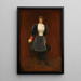 L'escrimeuse - Jean Béraud — inramlat konstverk på väggen