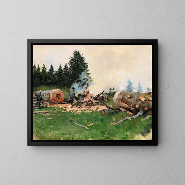 en träman i en bergsby - Jean Béraud — inramlat konstverk på väggen
