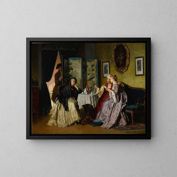 L'Écouteur - Jean Carolus — inramlat konstverk på väggen