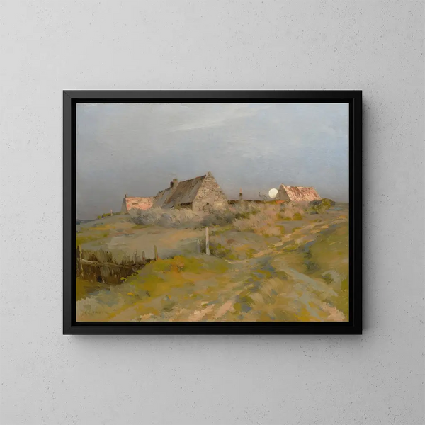 Lever de lune - Jean-Charles Cazin — inramlat konstverk på väggen