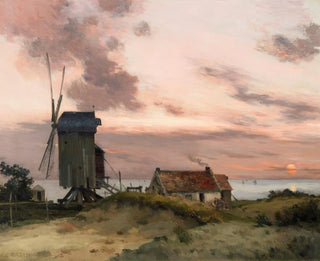 Jean Charles Cazin - Windmill on a Beach.webp