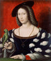 Porträtt av Marguerite de Navarre - Jean Clouet — vy av konstverket