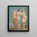 Les trois grâces - Jean François Janinet — inramlat konstverk på väggen