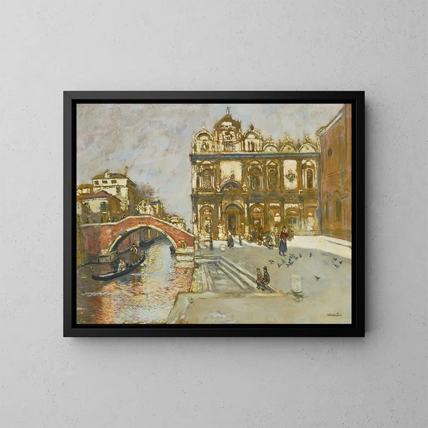 Campo San Giovanni e Paolo, Venedig - Jean François Raffaëlli — inramlat konstverk på väggen