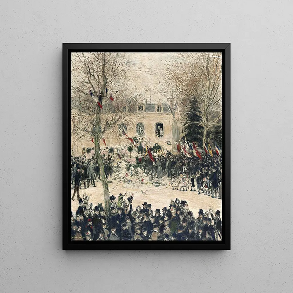 Le Festival des vingt-quatre ans de Victor Hugo - Jean François Raffaëlli — inramlat konstverk på väggen