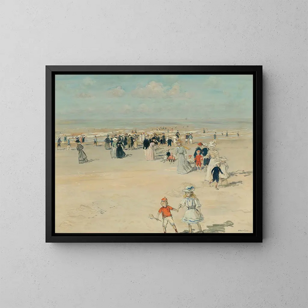 La promenade à marée basse - Jean François Raffaëlli — inramlat konstverk på väggen