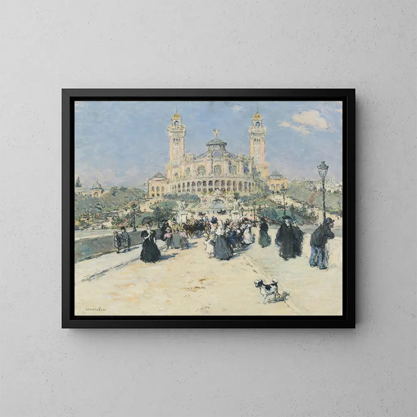 Le Trocadéro - Jean François Raffaëlli — inramlat konstverk på väggen
