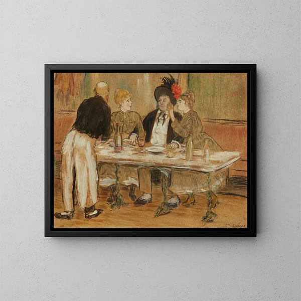 Le provincial à Paris - Jean François Raffaëlli — inramlat konstverk på väggen