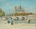 Notre-Dame sedd från Quai de la Tournelle - Jean François Raffaëlli — vy av konstverket