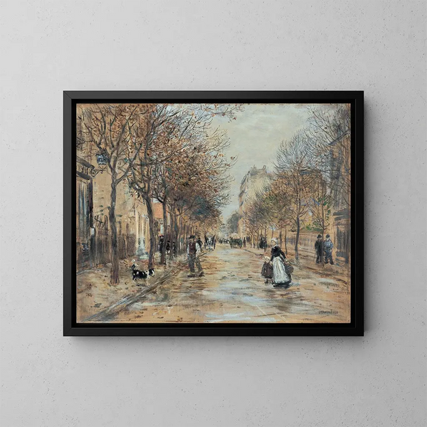 Rue à Asnières - Jean François Raffaëlli — inramlat konstverk på väggen