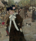 Elegant målning på Boulevard des Italiens Paris - Jean François Raffaëlli — vy av konstverket