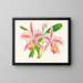 Cattleya trianae var. striata - Jean Jules Linden — inramlat konstverk på väggen