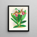 Cypripedium orphanum - Jean Jules Linden — inramlat konstverk på väggen