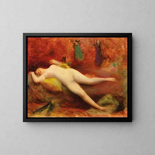 La femme poupée - Jean Veber — inramlat konstverk på väggen