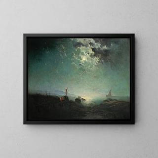 Jean dAlheim - Moonlit coastal scene.webp