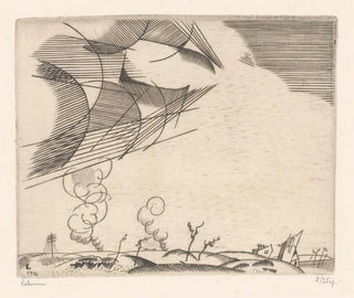 Jeanmile Laboureur - Landschap met rookpluimen.webp