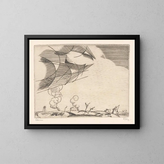 Jeanmile Laboureur - Landschap met rookpluimen.webp