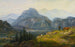 Vue de Giesbach au lac de Brienz avec Interlaken et les montagnes du Jura - Jens Peter Müller — vy av konstverket