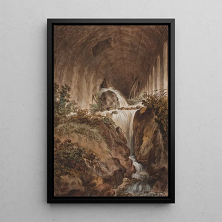 Jens Petersen Lund - Vandfald under muret hvlving.webp