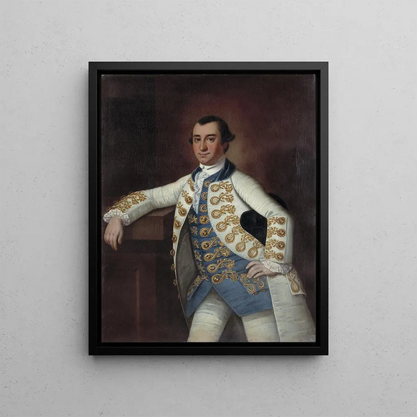 Colonel Barnard Elliott Jr - Jeremiah Theus — inramlat konstverk på väggen