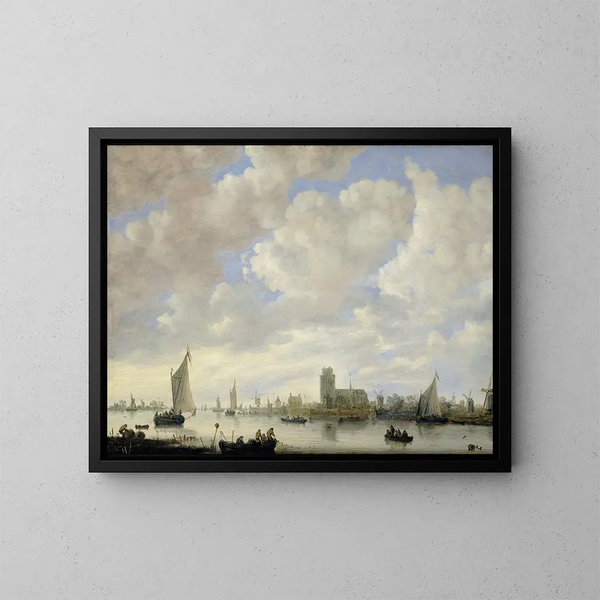 Vue de la Merwede près de Dordrecht - Jeronymus van Diest II — inramlat konstverk på väggen
