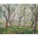 Reproduktion av målningen av den unga flickan som sover under träden - Henri Lebasque