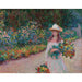 Reproduktion av målningen Ung flicka i Giverny-trädgården - Claude Monet